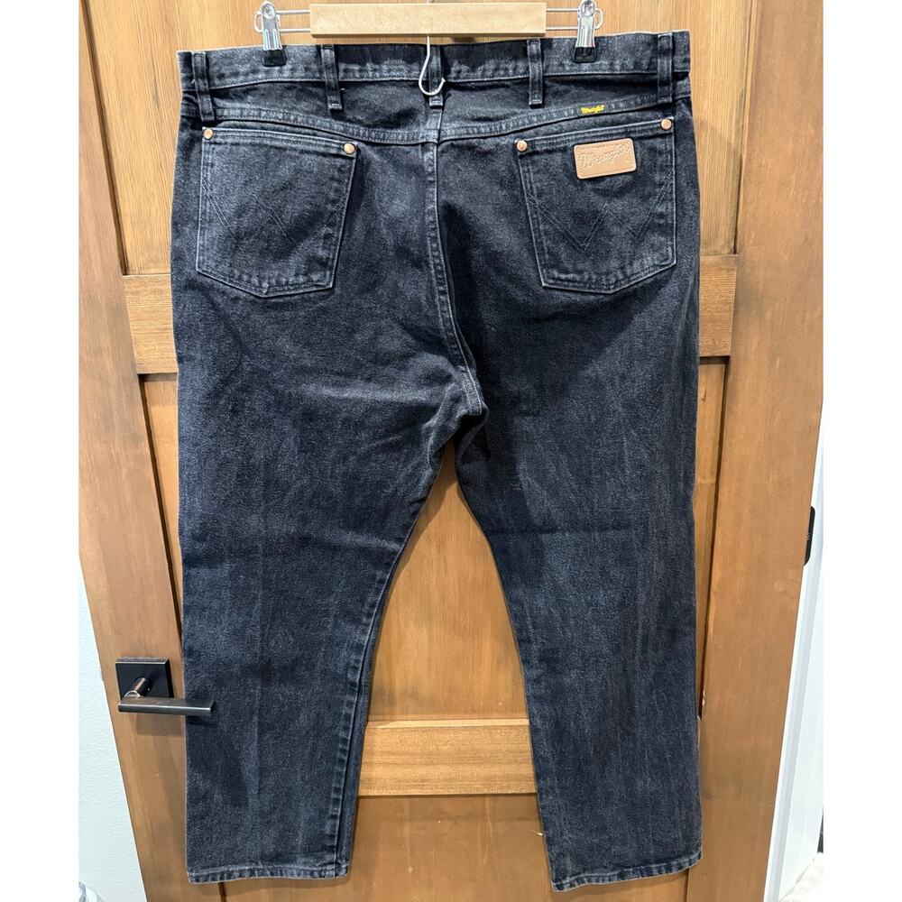 Wrangler Men's Cowboy Cut Black Denim Straight Leg Jeans Size 40x30